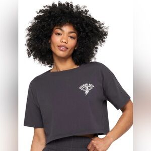 Spiritual Gangster Elevated Eye Kaylee Crop Tee S